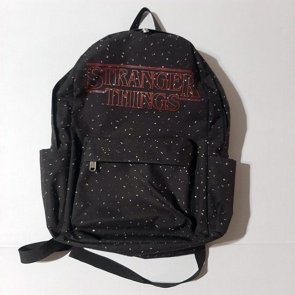 Stranger Things Backpack Loungefly Black Red Logo Stars Official Netflix Merch - Picture 2 of 6